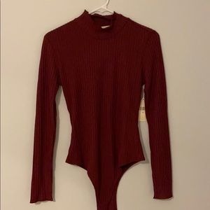 Burgundy bodysuit